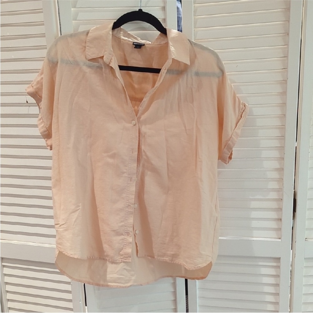 Patagonia Camp Shirt Button Down peach color medium